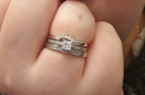 Natural diamond and platinum - natural,