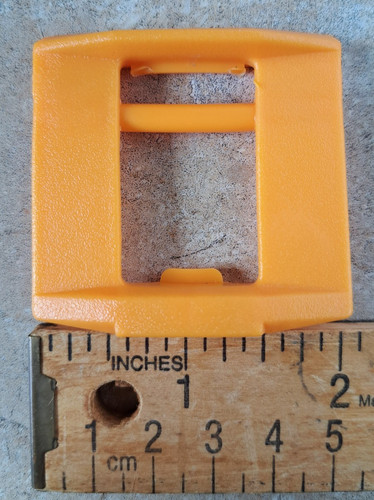 Orange yellow plastic latch - yellow,