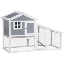 PawHut Wooden Rabbit Hutch, 2