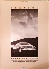Vauxhall Senator "Meets the Press" Brochure 1987