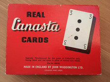 Vintage Real Canasta Playing Cards. John Waddington Ltd. Original & complete