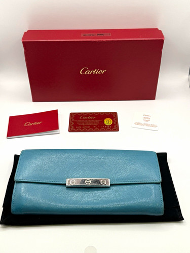 Cartier blue goatskin - blue, leather