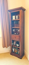 Tall Cabinet With 5 Shelves And 1 Drawers Acicia  Wood With Walnut Finish