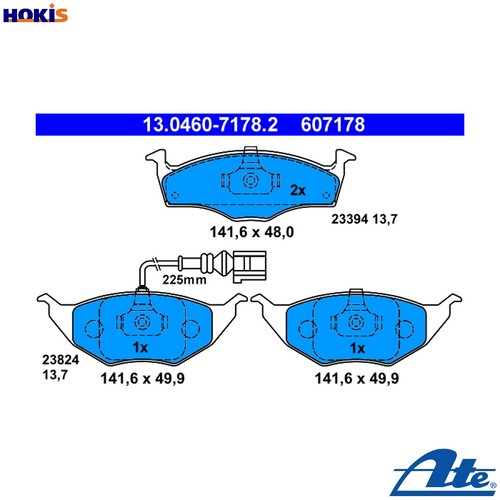 Brake pad set - disc,