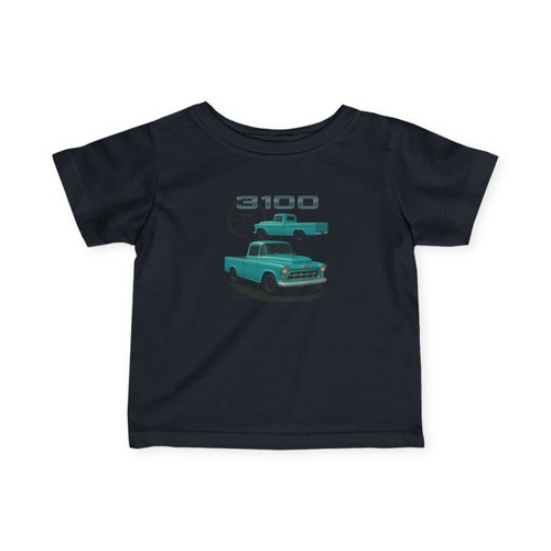 1956 chevy 3100 aqua baby - baby, tee