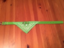 Dog Cat Collar Adjustable Bandana Neck Scarf Neckerchief  - Green - Extra Large