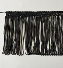 Black Looped 12cm long Fringe
