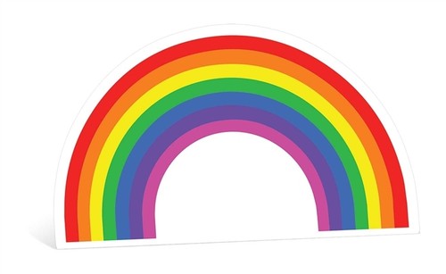 Over the rainbow cardboard - rainbow,