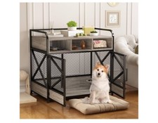 DAWNYIELD Dog Crate Furniture for Large Dog, Wooden Indoor Furniture Style
