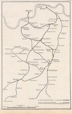 1913 London Brighton & South Coast Railway Electrification Extensions Map