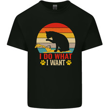Cat I Do What I Want Funny Kitten Lover Kids T-Shirt Childrens