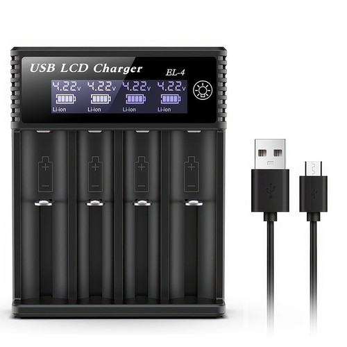Slot battery charger lcd - 4,