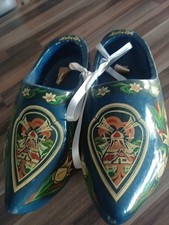 Wooden Clogs Painted Windmill