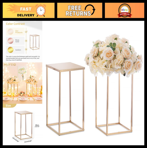 Elegant gold vases for wedding - gold,