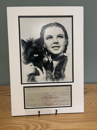 Judy garland signed cheque - garland,