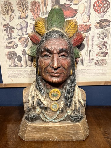 Indian bust vtg tobacco - indian,