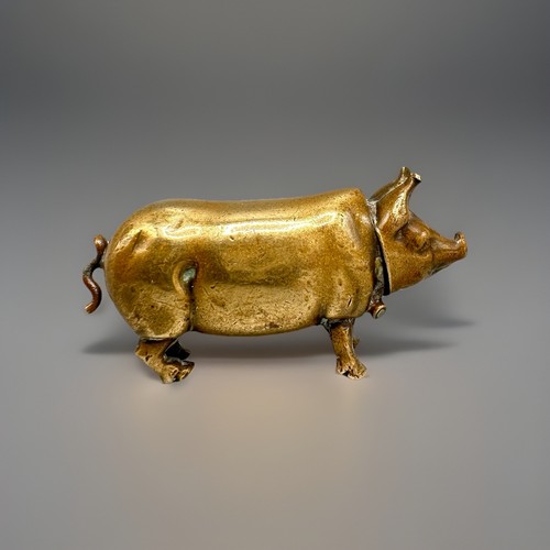 Antique victorian brass pig - victorian,
