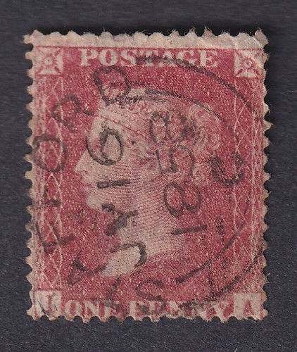 1854 penny red ia - qv, 1d