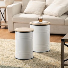 Rustic Storage Ottoman Seat