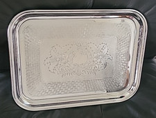 Vintage Swan Stainless Steel Oblong Serving Tray 30cm x 39.5cm Made in England