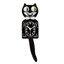 Vintage Black Cat Clock 2D