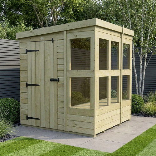 Pent potting shed - x,