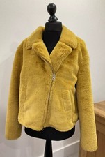 Topshop Faux Fur Mustard