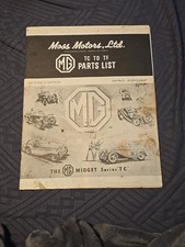 1975 Moss Motors MG Tc Td Tf May Edition Eighteen Parts Catalog w/price Lists