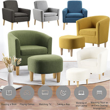 Arched Linen Cloth Sofa 1