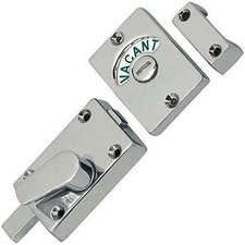 IRONZONE® Polished Chrome Bathroom Toilet Lock Door Indicator Bolt Vacant & Enga