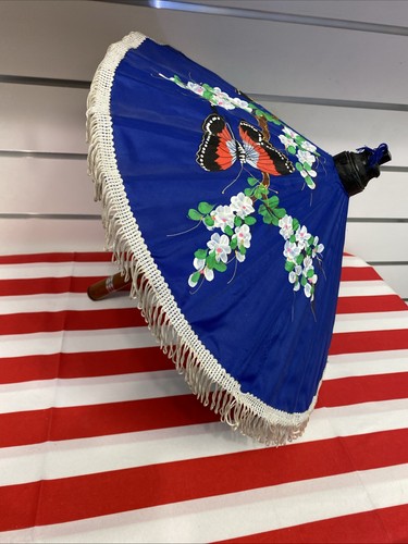Vintage handmade silk blue - handmade,