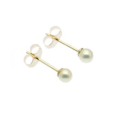 9ct gold pearl earrings - 9ct,