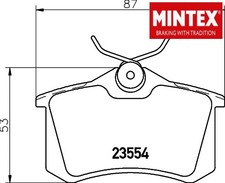 REAR BRAKE PADS SET LEFT &