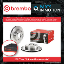 2x Brake Discs Pair Vented