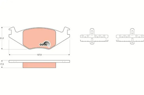 Brake pads gdb463 trw - pads, vw