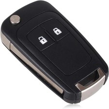 Kelay 2 Buttons Car Key Fob Case Remote Control Replacements Compatible Black 