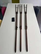 Vintage foldable wooden camera tripod legs antique