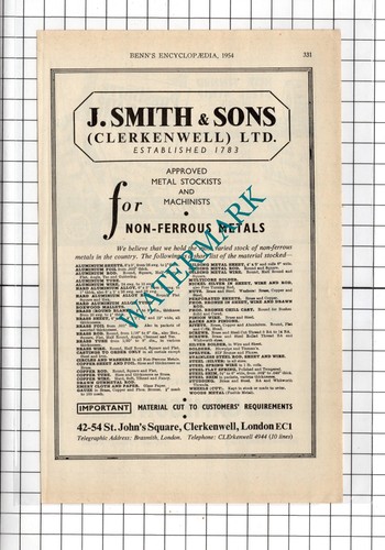Smith sons clerkenwell ltd - j,
