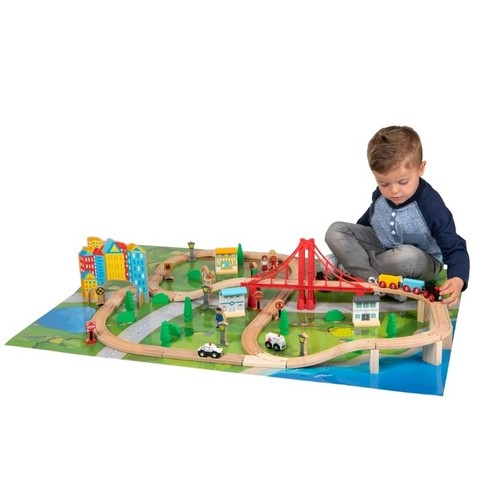 Squirrel play wooden - squirrel, train