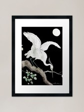 White Heron on A Tree Branch