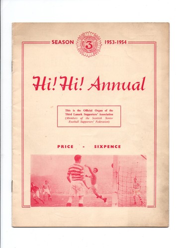 Third lanark offficial - 53/54,