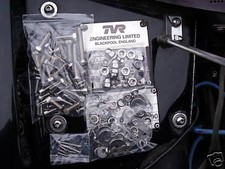 TVR CHIMAERA,AND GRIFFITH STAINLESS STEEL, NUTS BOLTS SCREWS ,UNDERBONNET KIT