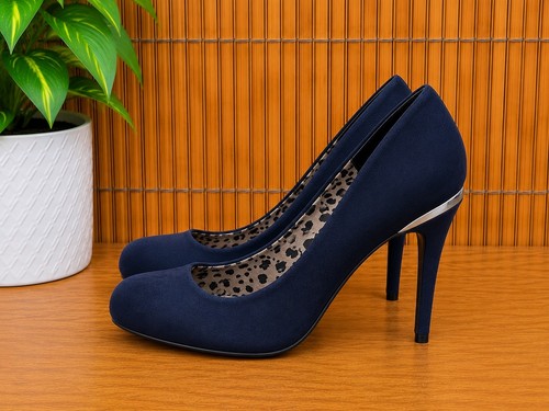 Wallis navy faux - faux, court