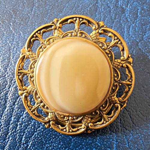 Vintage gold tone scarf - gold, ring