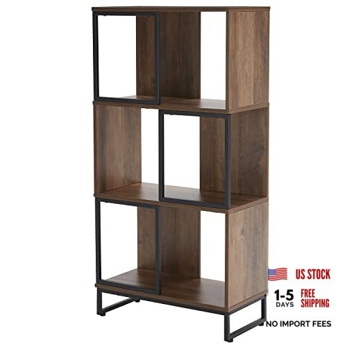 Tier cube bookcase with - 3-tier, 6-cube