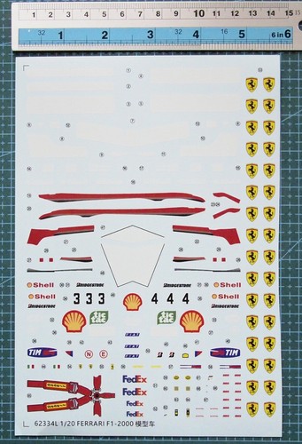 Water slide decals - slide, 1/20