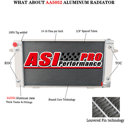 Row aluminum radiator for - radiator,