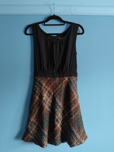 Next uk10 dress with plaid - uk10,