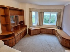 Mid century set of square pattern design Nathan furniture