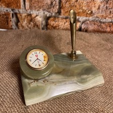 Vintage Swiss MARBLE ONYX desk